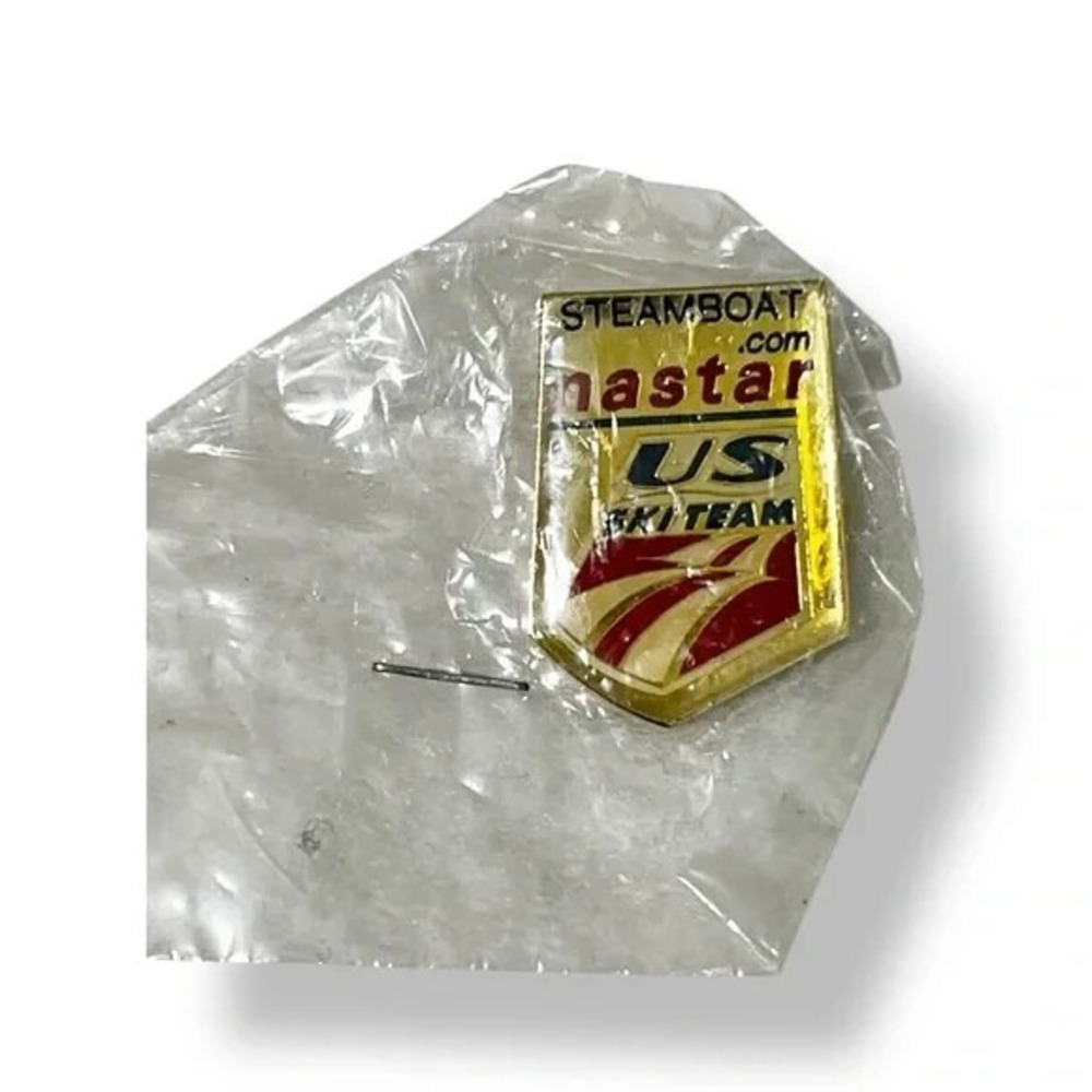 Steamboat Nastar US Ski Team Vintage Lapel Vest Hat Pin New A35